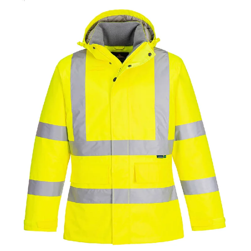 Stylish Bomber Jackets for Night Out-Portwest EC60 - Eco Hi-Vis Winter Jacket