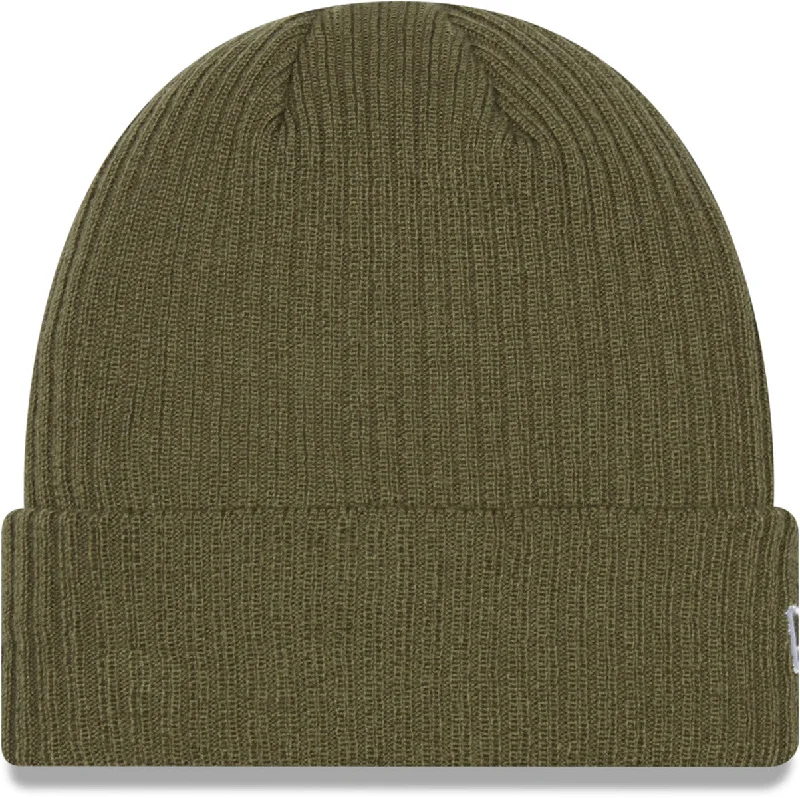 Fashionable Winter Hats for Cold Weather-New Era Colour Cuff Olive Green Beanie