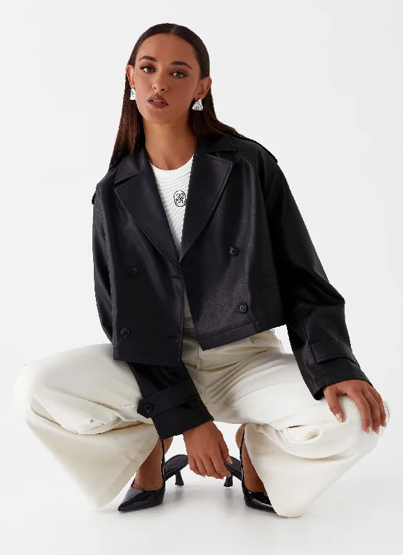 Hooded Jackets for Extra Comfort-Bryson Cropped Jacket - Black