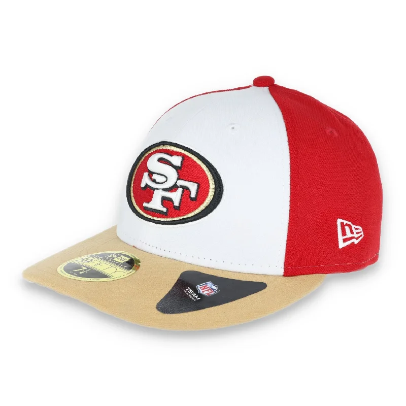 Outdoor Sun Hats for Protection-SAN FRANCISCO 49ERS NEW ERA LOW PROFILE 59FIFTY FITTED-RED/WHITE