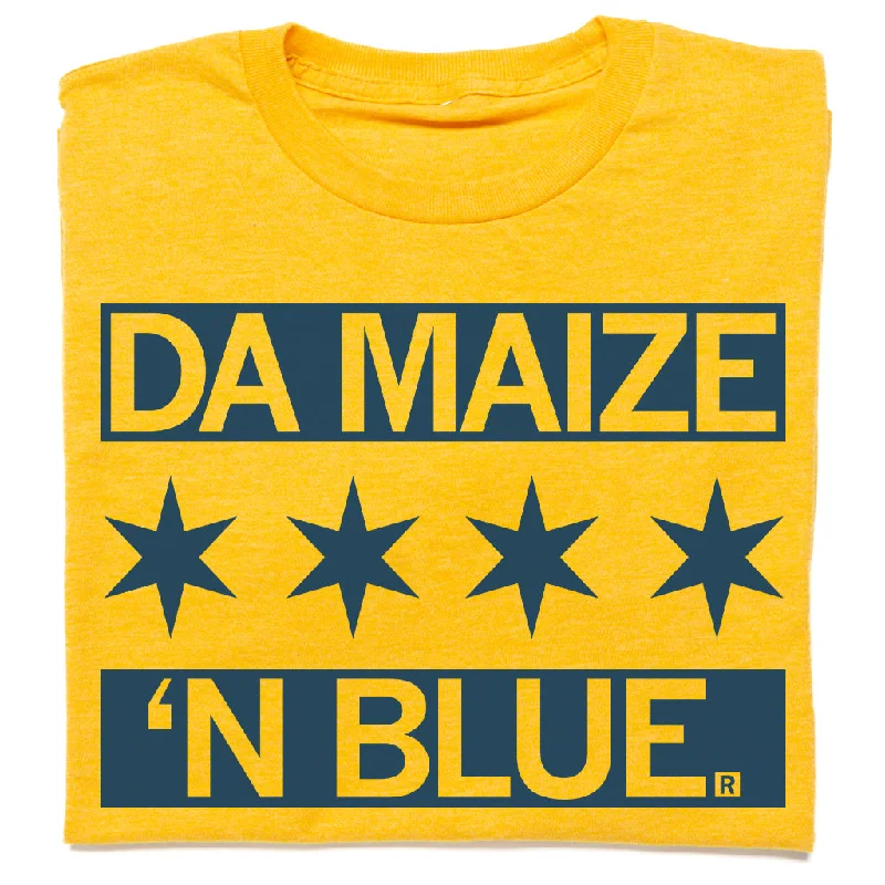 Vintage Graphic T-Shirt for a Retro Look-Da Maize N Blue