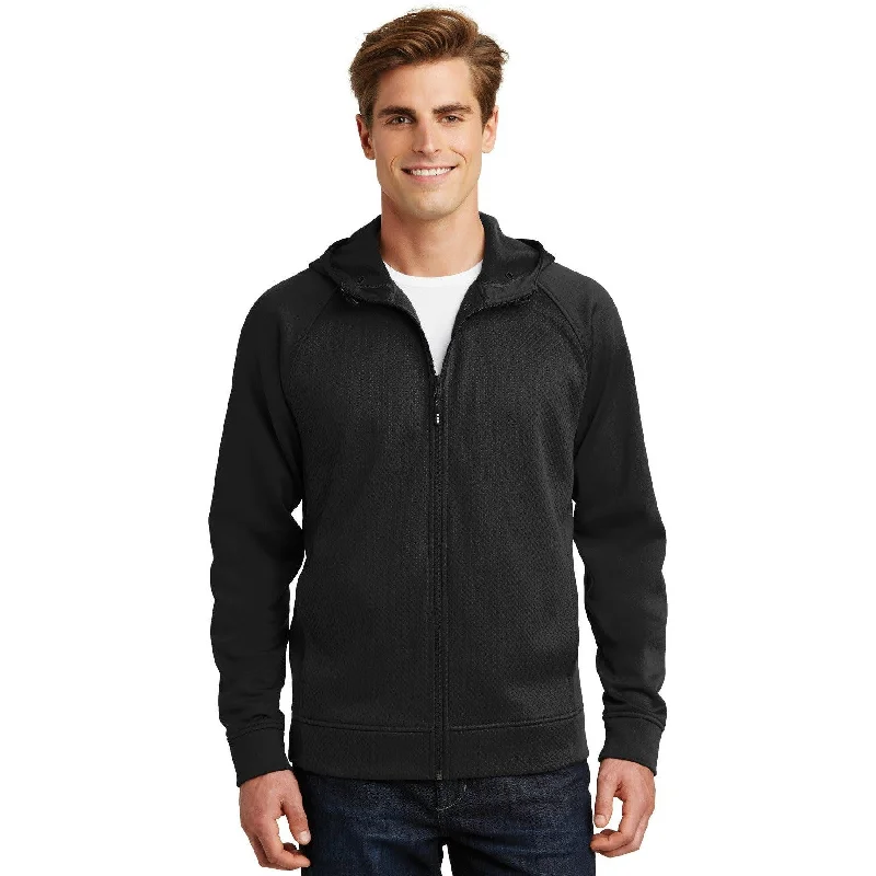 Fashionable Jackets for Fall and Winter-CLOSEOUT - Sport-Tek Rival Tech Fleece Full-Zip Hooded Jacket