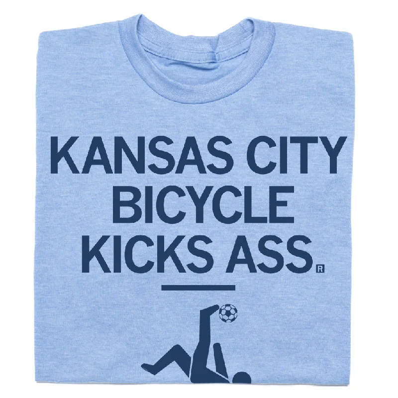 T-Shirt with Funny Quotes for Lighthearted Style-Kansas City Bicycle Kicks Ass