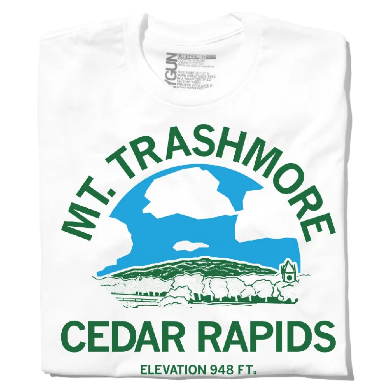 Short Sleeve T-Shirt for Warm Weather-Cedar Rapids Mt. Trashmore Illustration