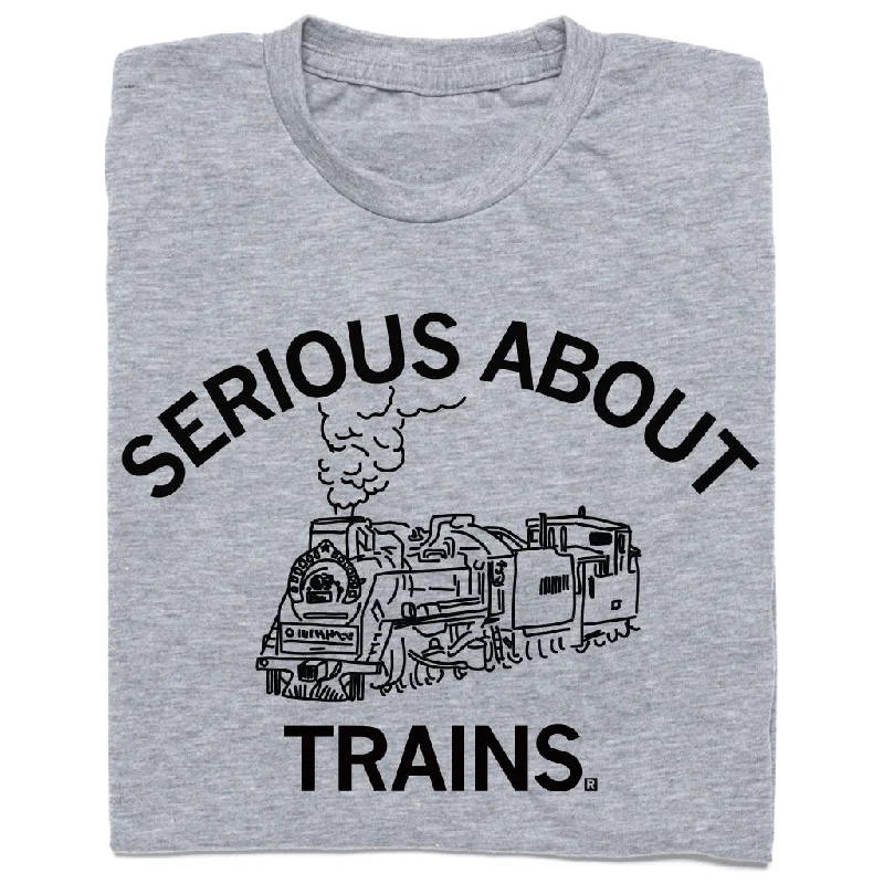 Minimal Print T-Shirt for Subtle Style-Serious About Trains