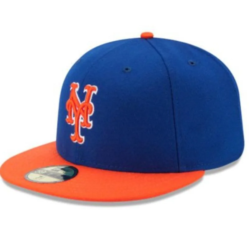 Best Hats for Summer Sun Protection-NEW YORK METS ALTERNATE COLLECTION 59FIFTY- Blue/Orange