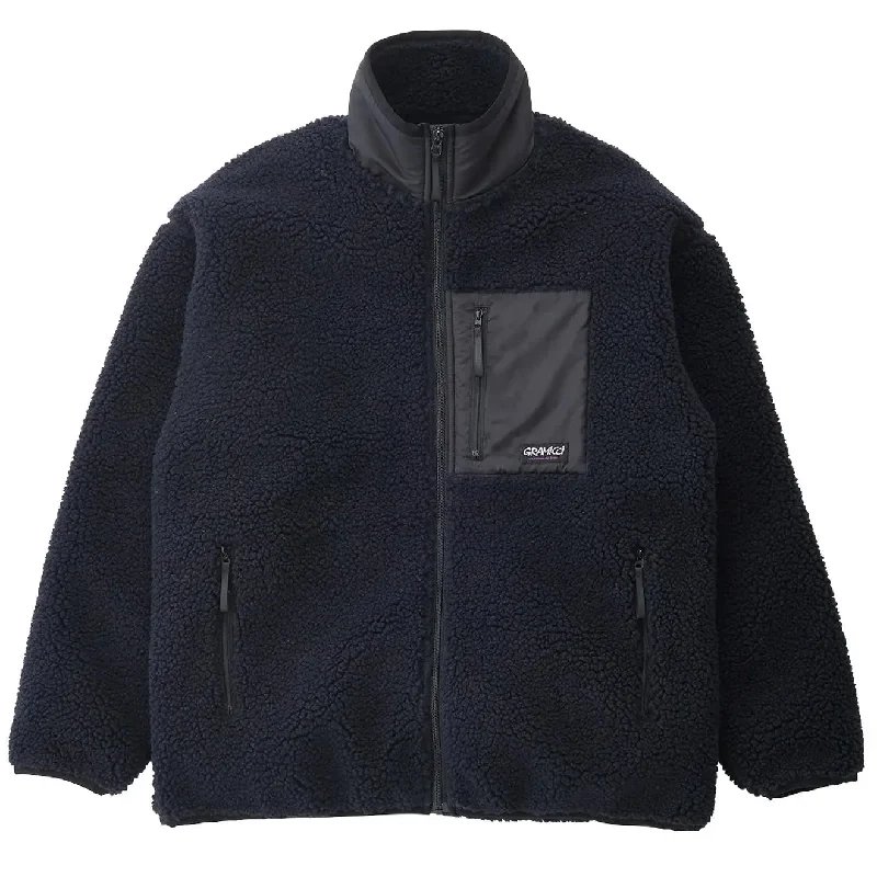 Denim Jackets for Classic Style-Gramicci Sherpa Jacket Midnight Navy