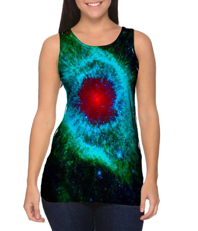 Fitted Vests for Tailored Style-Space Galaxy Helix Nebula Green