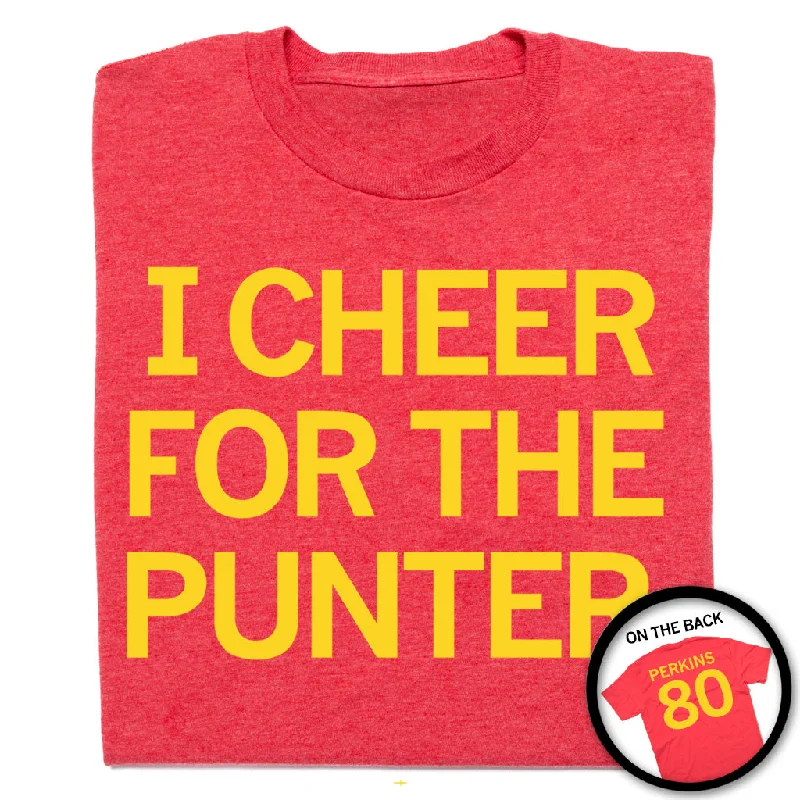 Sporty T-Shirt for Active Outfits-I Cheer For The Punter Red