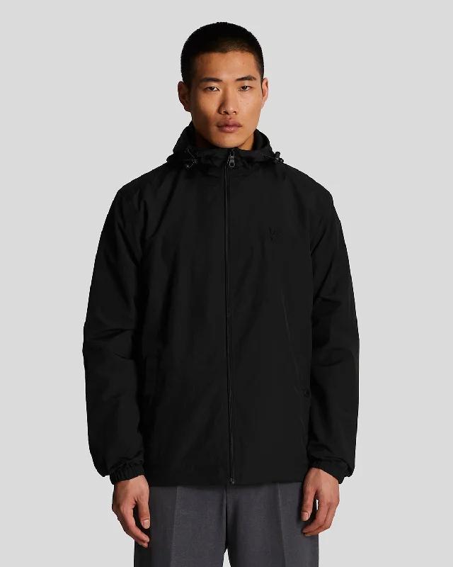 Puffer Jackets for Ultimate Warmth-Tonal Eagle Zip Through Hooded Jacket