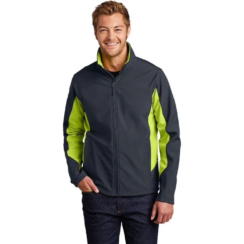 Casual Quilted Jackets for Comfort and Warmth-CLOSEOUT - Port Authority Core Colorblock Soft Shell Jacket