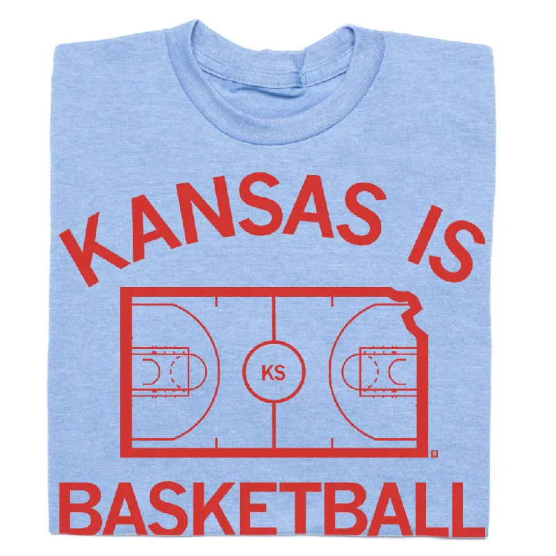 Graphic T-Shirt for Casual Wear-Kansas Is Basketball