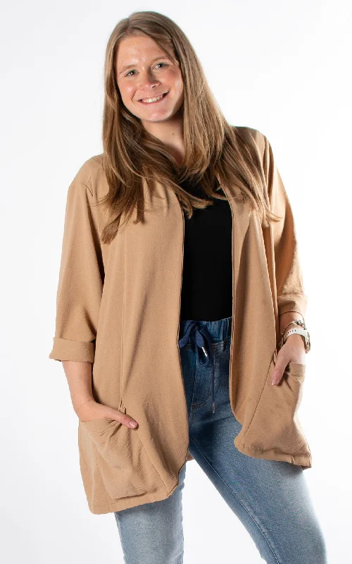 Eco-Friendly Jackets for Sustainable Fashion-Whoopi Jacket | Camel