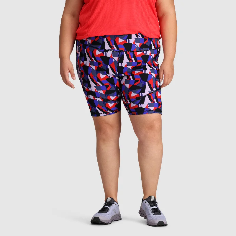 Comfortable Workout Shorts for Gym Days-Women's Ad-Vantage Printed Shorts - 10" Inseam - Plus - Final Sale