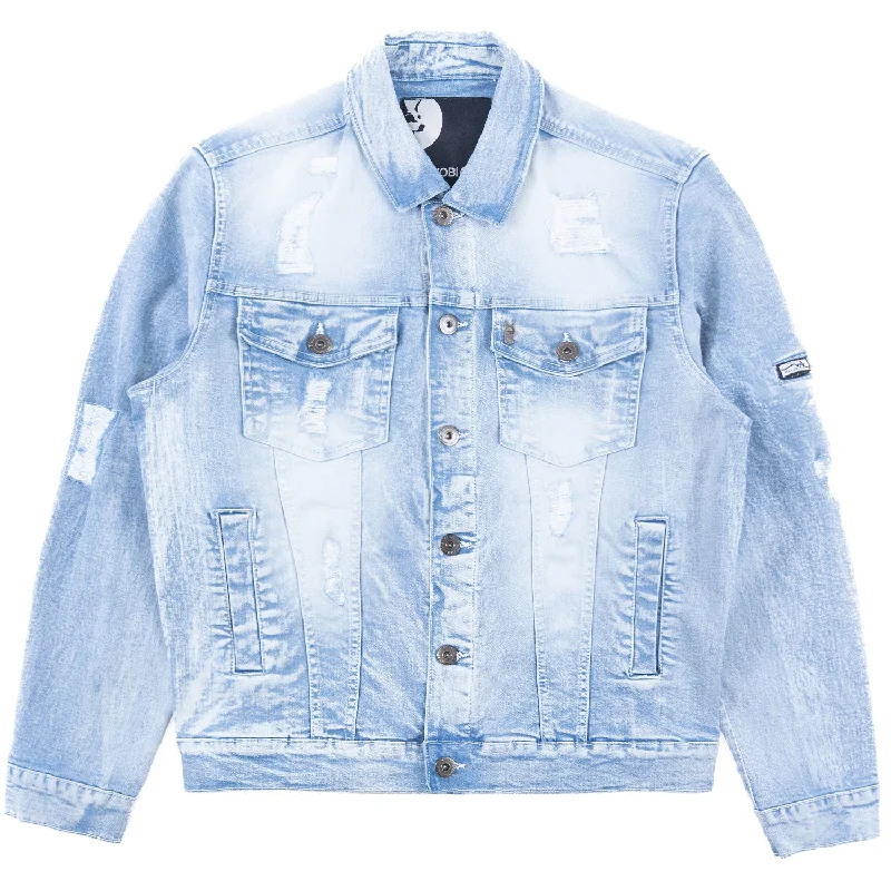 Heavy Duty Work Jackets for Tough Jobs-M1079 Moreli Denim Jacket - Light Wash