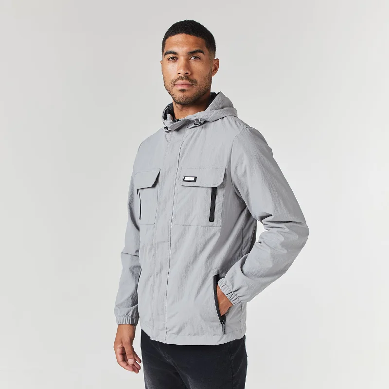 Custom Jackets for Personalized Fashion-Tech Utility Jacket | Ice Grey