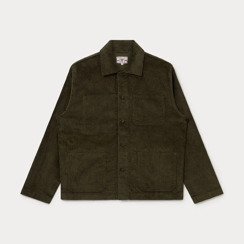 Classic Wool Jackets for Timeless Style-Cord Cider Jacket  - Forest Green