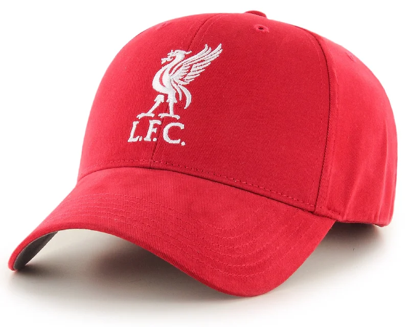 Summer Visors for Hot Days-Liverpool FC Red Mass 47 Brand Basic MVP Team Cap