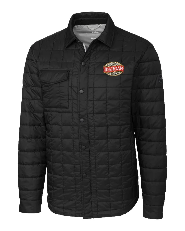 Lightweight Jackets for Spring and Fall-Cutter & Buck Tall Rainier PrimaLoft Eco Insulated Quilted Shirt Jacket