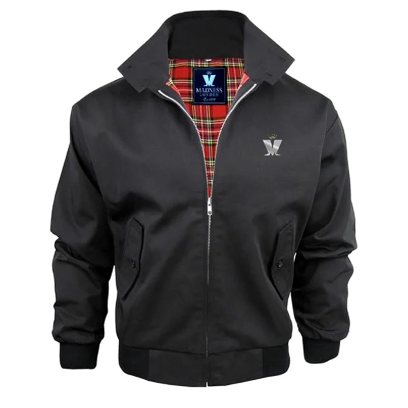 Fleece-Lined Jackets for Extra Comfort-MADNESS Limited Edition GOLD CROWN Harrington Jacket