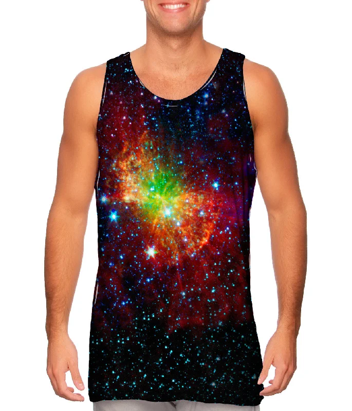 Fleece-Lined Vests for Extra Warmth-Space Galaxy Dumbell Nebula