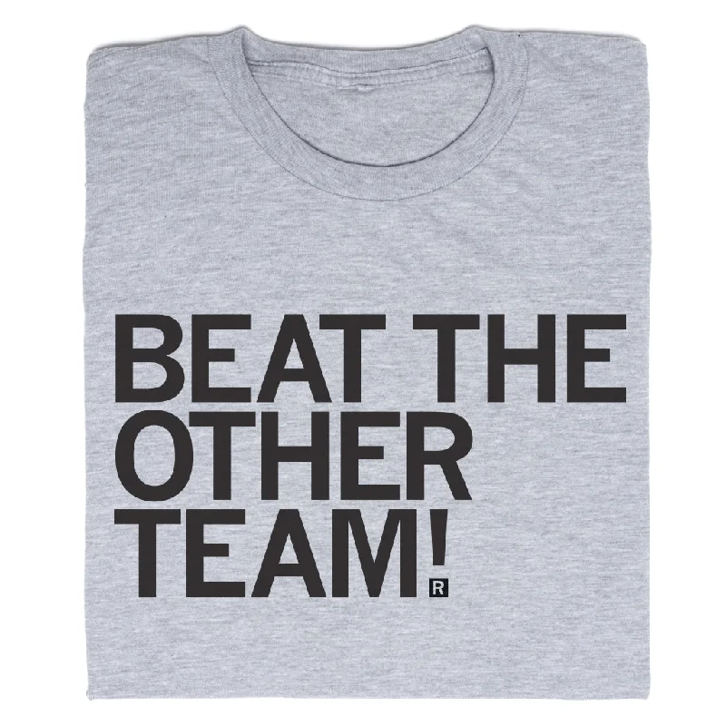 T-Shirt for Everyday Casual Looks-Beat The Other Team Grey & Black