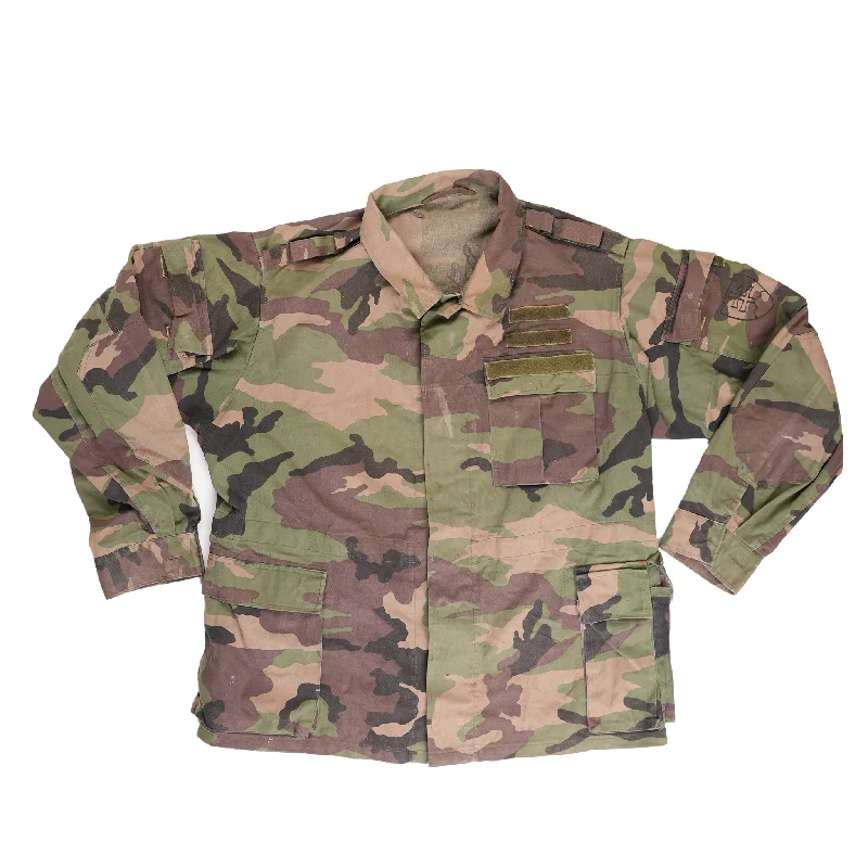 Multi-Pocket Jackets for Storage and Function-Issued Slovak Woodland Field Jacket