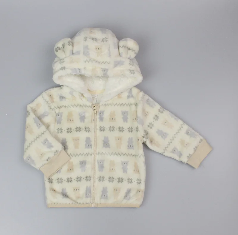 Denim Jackets for Classic Style-Baby Plush Fleece Hooded Jacket - Fairisle (6-24M) (PK6) H33569