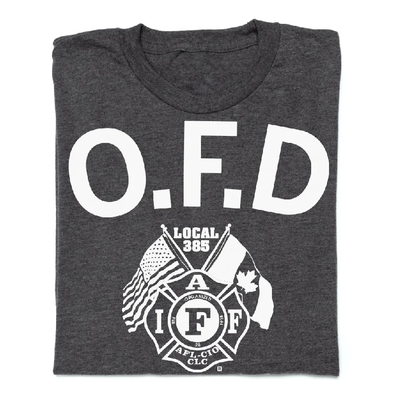 Customized T-Shirt for Special Gifts-Omaha Fire Department Curved Logo