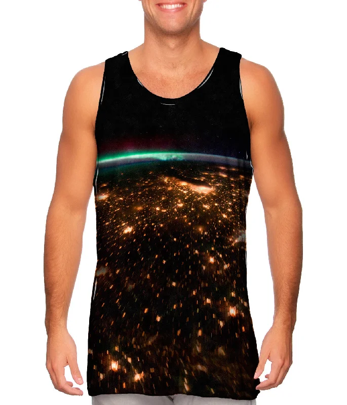 Fashion Vests for Stylish Street Looks-Space Midwest Night Aurora Borealis