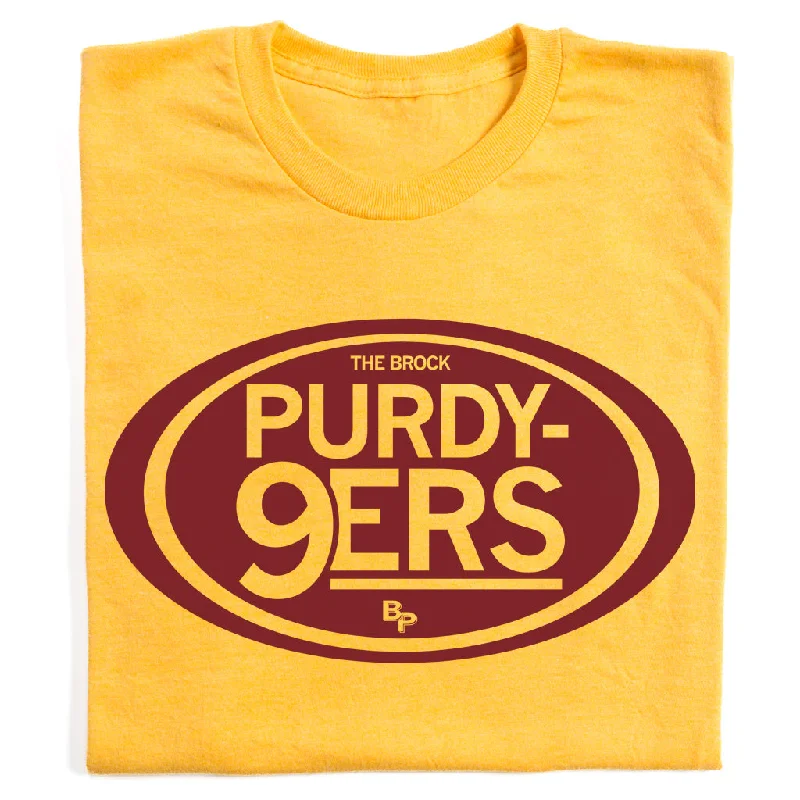 Long Sleeve Graphic T-Shirt for Cooler Months-Purdy 9ers Gold