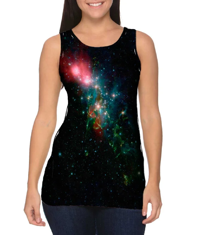 Casual Layering Vests for Relaxed Days-Space Galaxy Nebulae NGC Chaotic Beauty