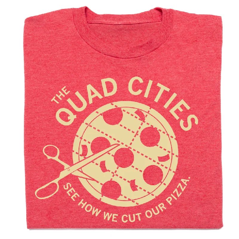 Plain T-Shirt for Minimalist Fashion-Quad Cities: See How We Cut Our Pizza