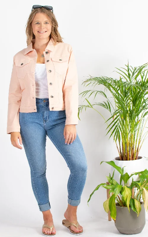 Packable Jackets for Convenient Travel-Denim Jacket | Baby Pink