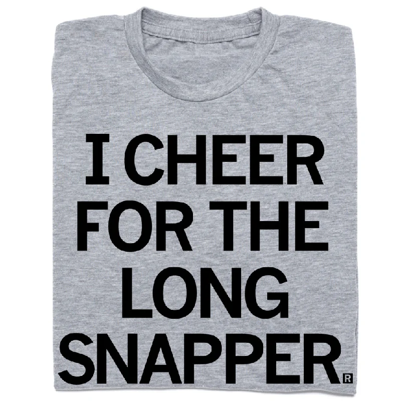 Graphic T-Shirt for Statement Pieces-I Cheer For The Long Snapper