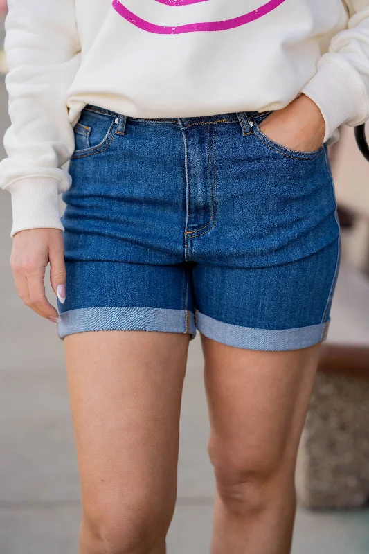 Vintage-Inspired Shorts for Retro Looks-Katrina Denim Shorts