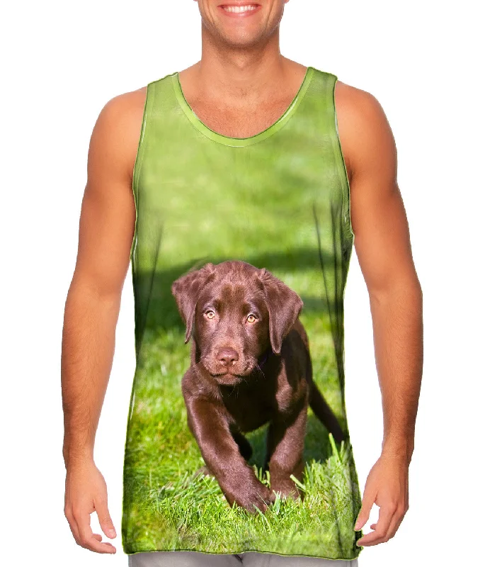 Puffer Vests for Extra Warmth-Speedy Chocolate Lab