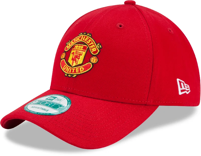 Custom Logo Hats for Promotional Use-Manchester United FC New Era 9Forty Team Basic Red Cap