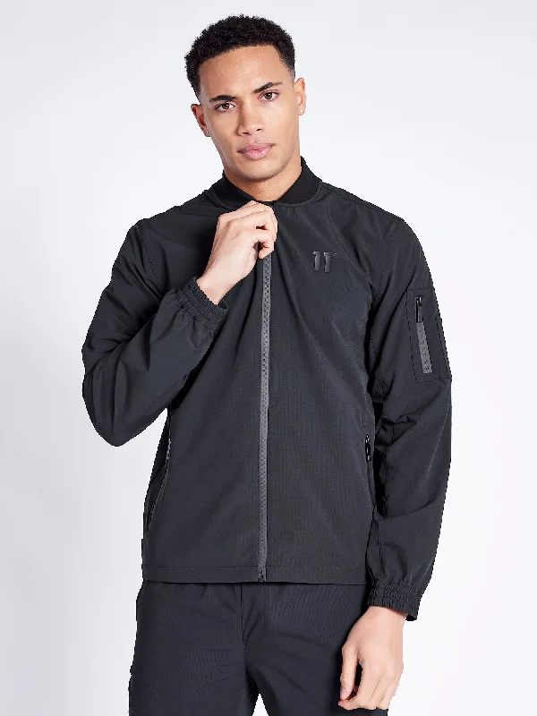 Puffer Jackets for Maximum Warmth-Krypton Bomber Jacket - Black