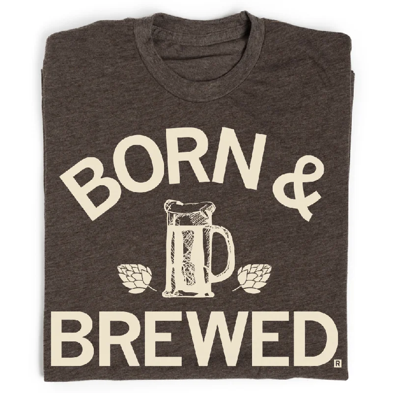 Trendy Print T-Shirt for Casual Fashion-Born & Brewed