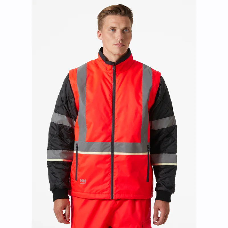 Reflective Jackets for Night Safety-Helly Hansen 73185 UC-ME Insulator Hi-Vis Jacket Gilet 3 in 1