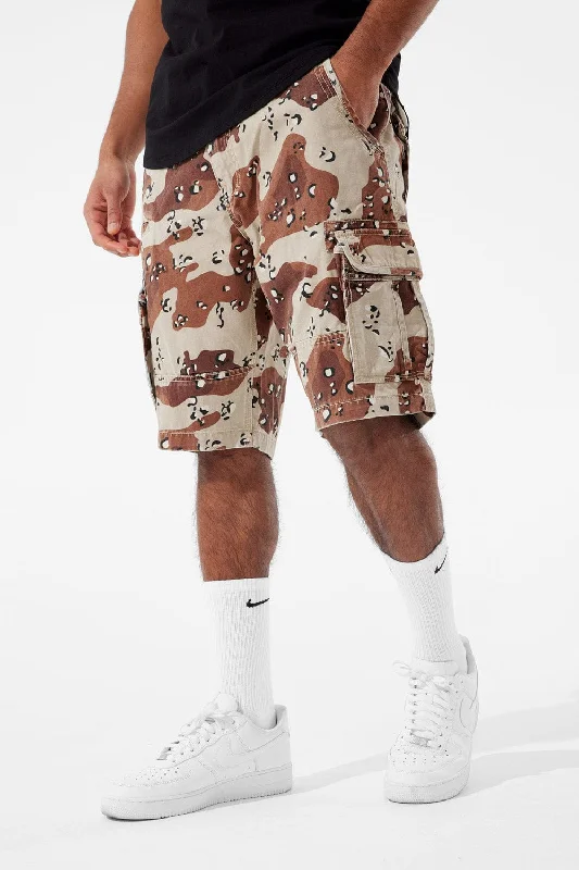 Stylish Chino Shorts for Smart Casual Looks-OG - Xavier Camo Cargo Shorts (Desert)