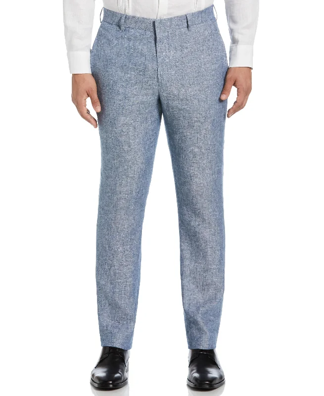 Performance Pants for Running and Cycling-Delave Linen Flat Front Pant