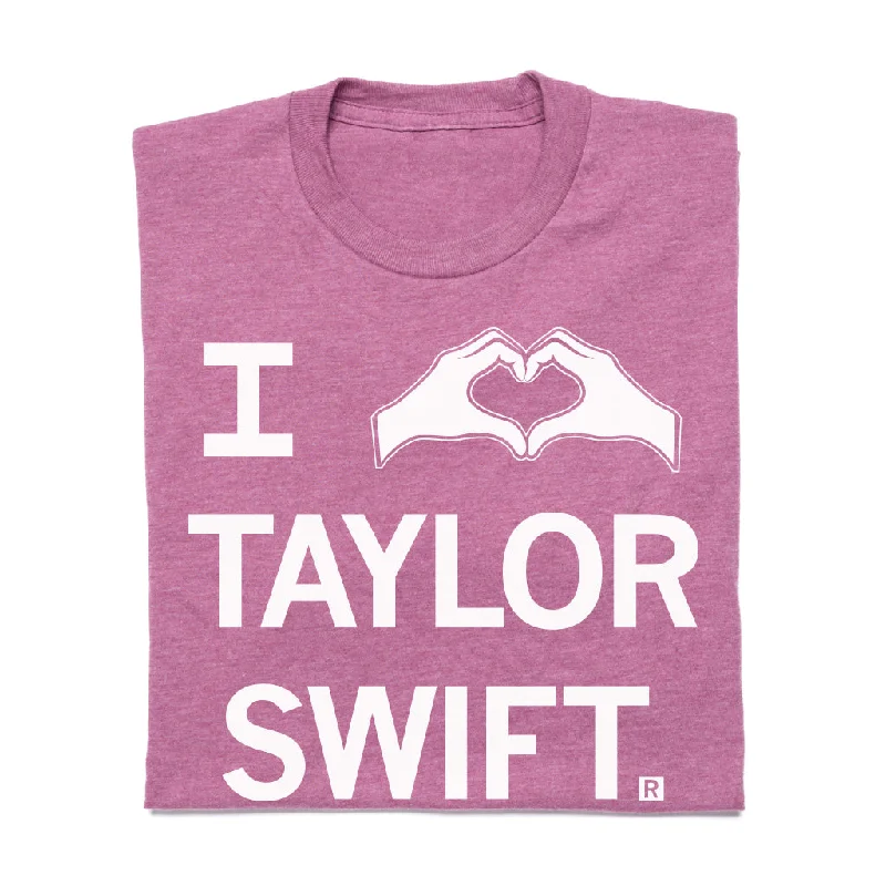 Relaxed Fit T-Shirt for Comfort-I Heart Taylor Swift