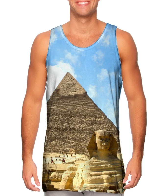 Designer Vests for Formal Attire-Sphinx And Pyramid Egypt