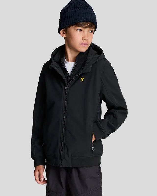 Ski Jackets for Snow Sports-Kids Softshell Hooded Jacket