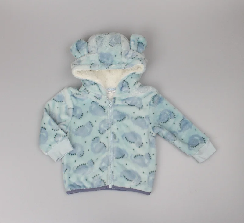 Puffer Jackets for Ultimate Warmth-Baby Plush Fleece Hooded Jacket - Dino (6-24M) (PK6) H33563