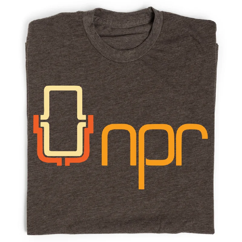 Custom Printed T-Shirt for Personal Gifts-NPR 70's Mic Logo