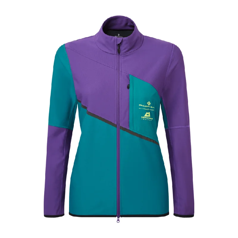 Warm Jackets for Mountain Climbing-Ronhill Women's Tech Gore-Tex Windstopper Jacket in Marine/Regal Purple AW24