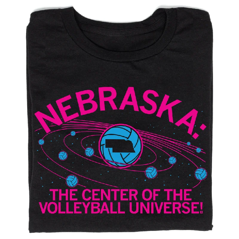 Stretch T-Shirt for Active Movement-NE: Volleyball Universe Black